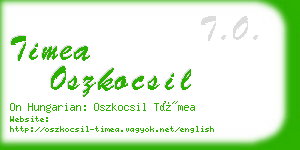 timea oszkocsil business card